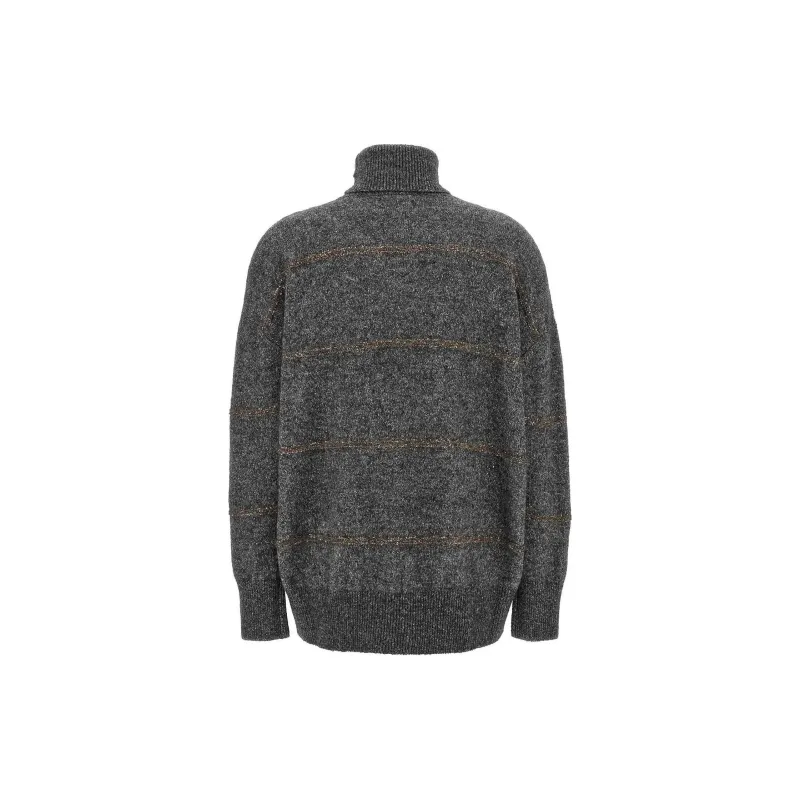 Brunello Cucinelli Oversized Turtleneck Knitted Jumper-1
