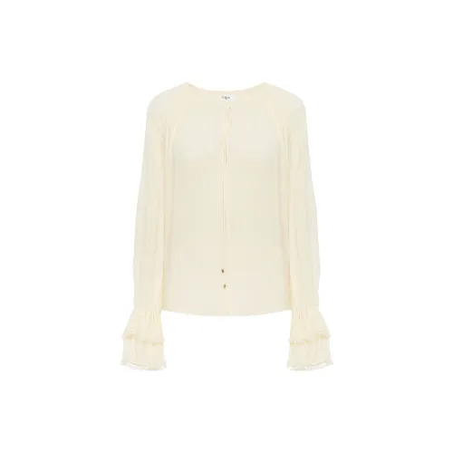 Chloé Chiffon Shirts Women's Simple White