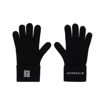 Givenchy Embroidered Logo Gloves