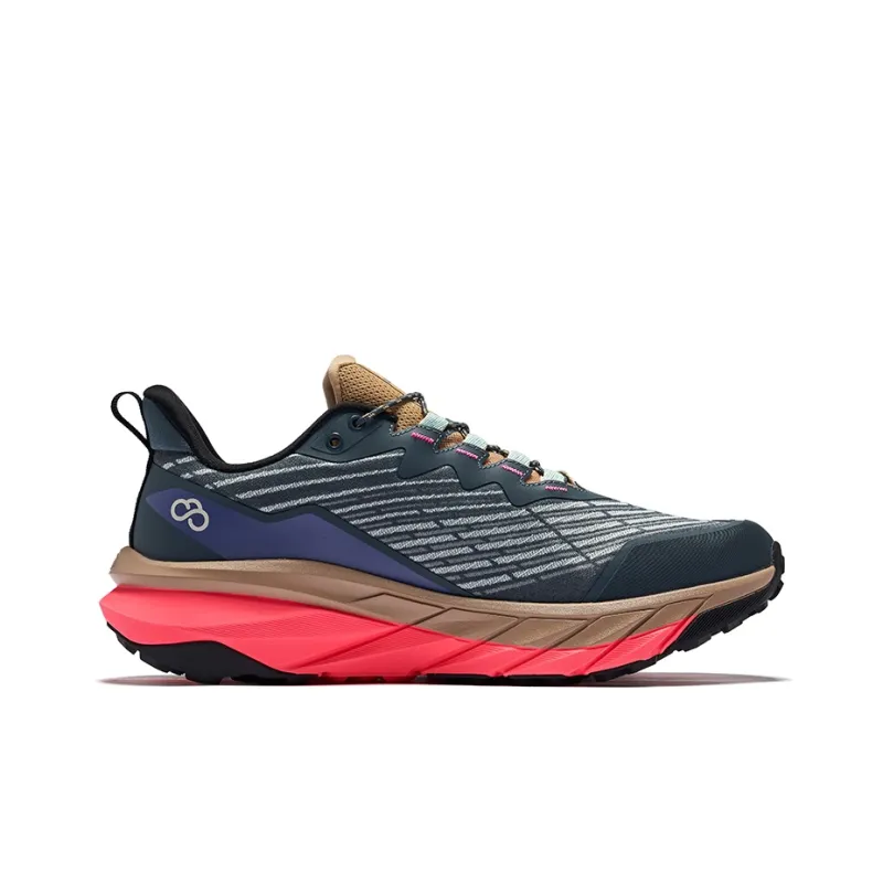 Erke Aspect Low Top Running Shoes Men's Copper Blue Warm Linen-1