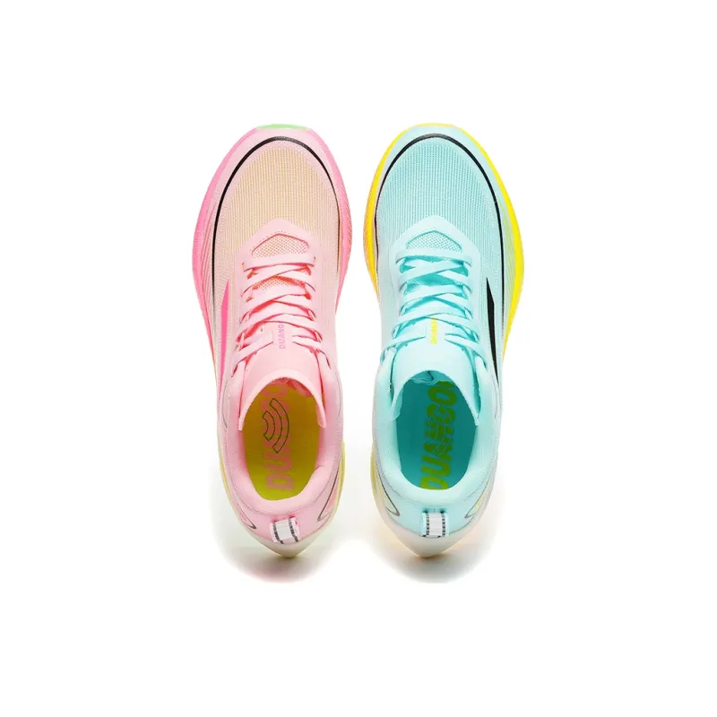 DUANGOU Running Shoes Unisex Low Top Pink/Aqua Green/Contrasting Colors-4
