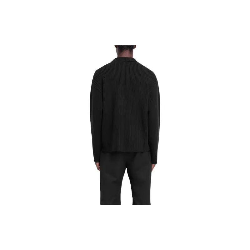 REPRESENT Long Sleeved Ribbed Polo Jumper-2