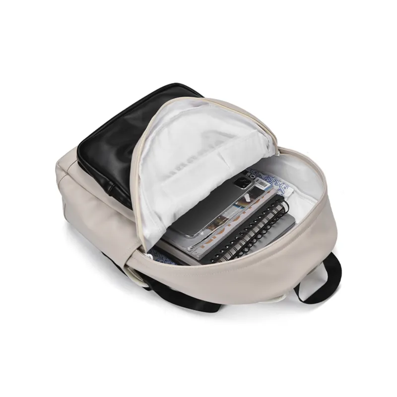 LOVVVVE PU Backpack Women's Beige-3
