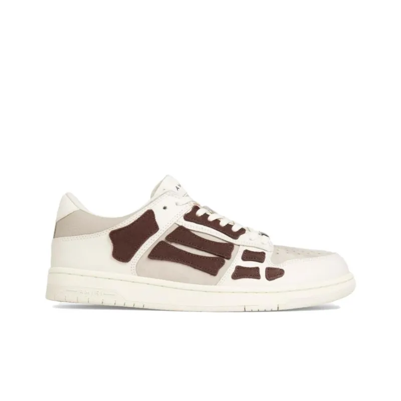 AMIRI Skel Top Low Skateboard Shoes Women's White Brown-1