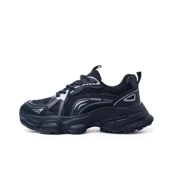 Warrior Warrior Lightweight Wear resistant And Non slip Low Top Chunky Sneakers Women's Black