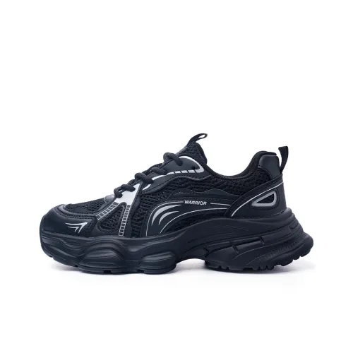 Warrior Warrior Lightweight Wear resistant And Non slip Low Top Chunky Sneakers Women's Black