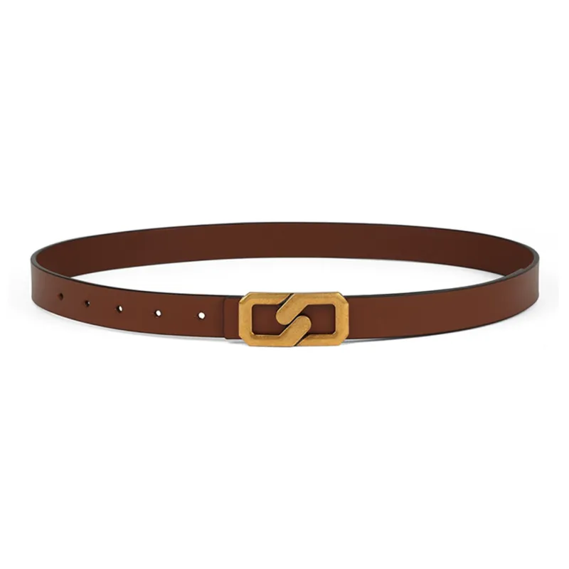 Youyoulan Cow Split Leather Leather Belts Women's 2.1cm-0