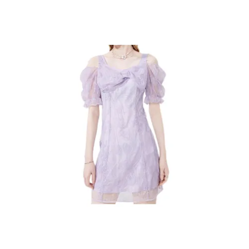 COCOON Short-Sleeved Dresses Women's Lotus Purple