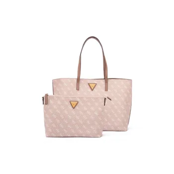 GUESS PU Combo Bag Tote Bag Shopping Bag Crossbody Bag Shoulder Bag Regular Women's Cherry Blossom Pink