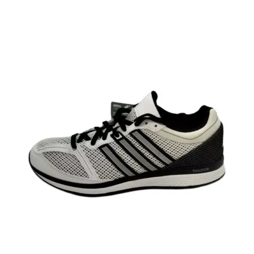 Adidas Bounce Anti-Slip Wear-Resistant Low-Top Running Shoes Unisex White Black