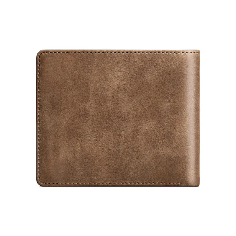 POLO Top Grain Cow Leather Wallet Medium Size Men's Light Coffee-1