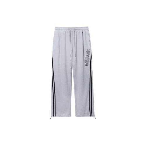 Muscle Dog Casual Pants Men Light Heather Gray