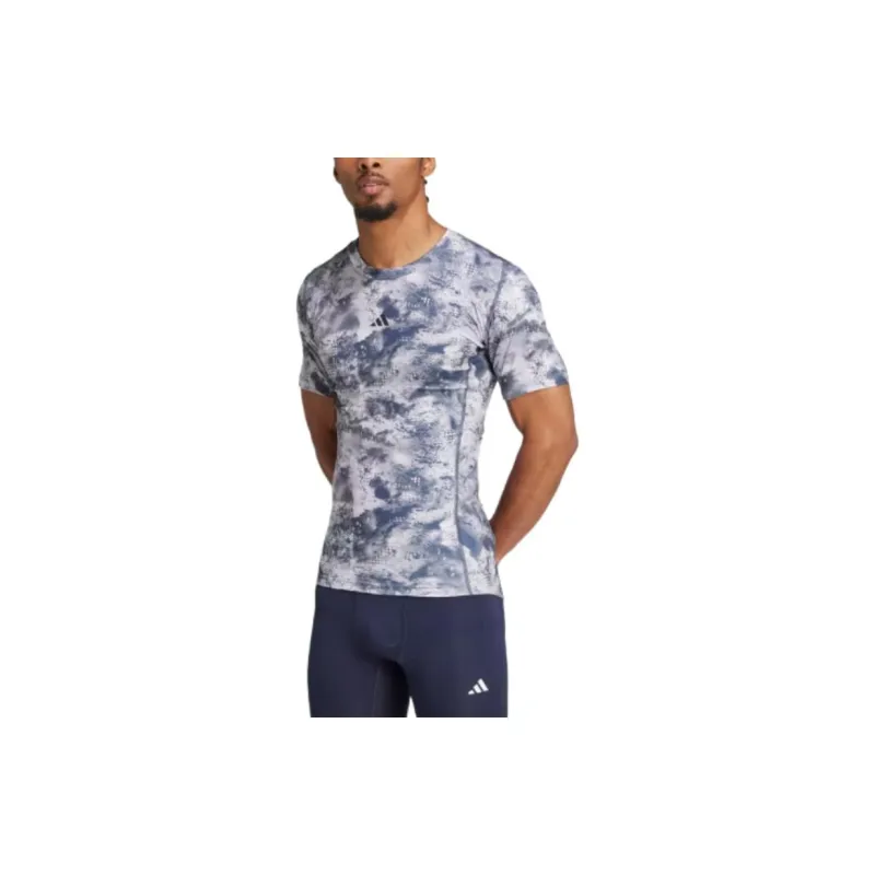 Adidas Free Shipping With AdiClub Techfit Training Allover Print Tee-1