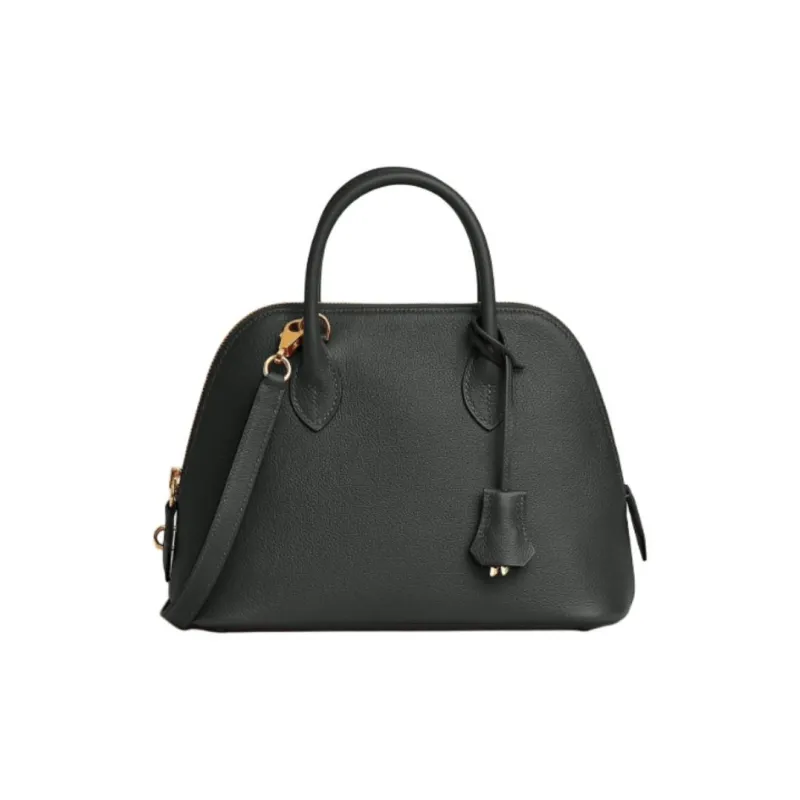 HERMES Bolide Evercolor Leather Shoulder Bag Crossbody Bag Handbag Women's 67 Vert Fonce Dark Green-0