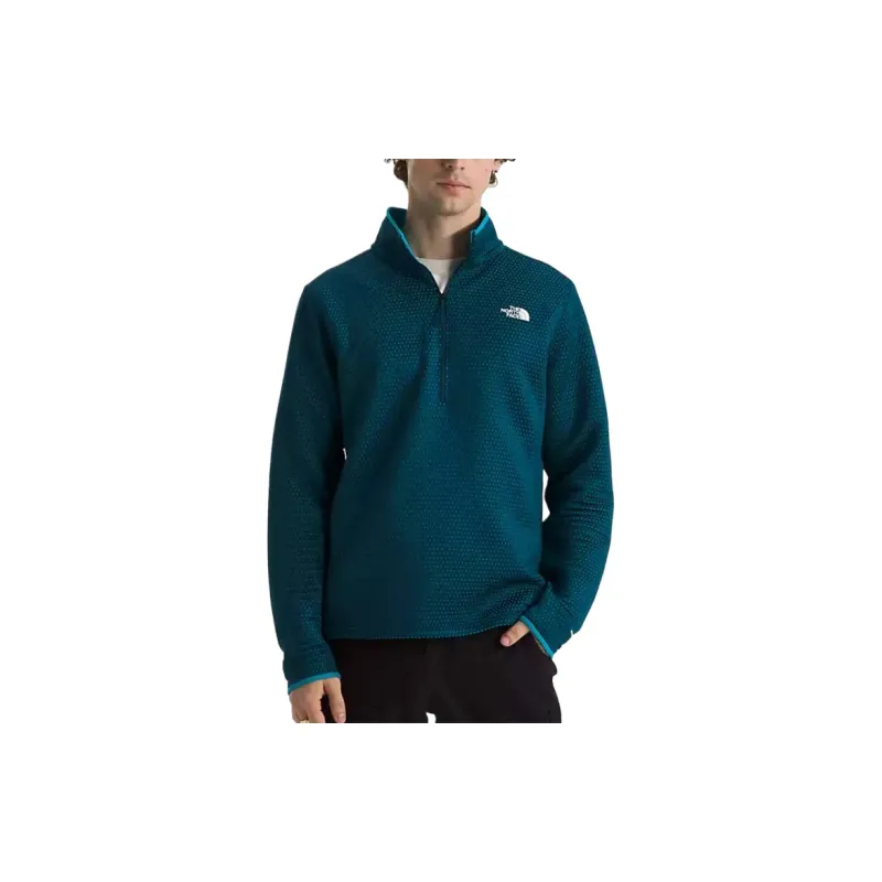THE NORTH FACE DotKnit Thermal ¼ Sweatshirt Men's Green-1