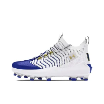 Under Armour Harper Anti Slip Wear Resistant Mid Top Baseball Shoes Men's White