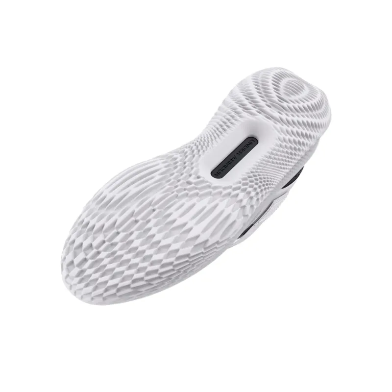Under Armour Anti Slip Wear Resistant Low Top Basketball Shoes Unisex White-4