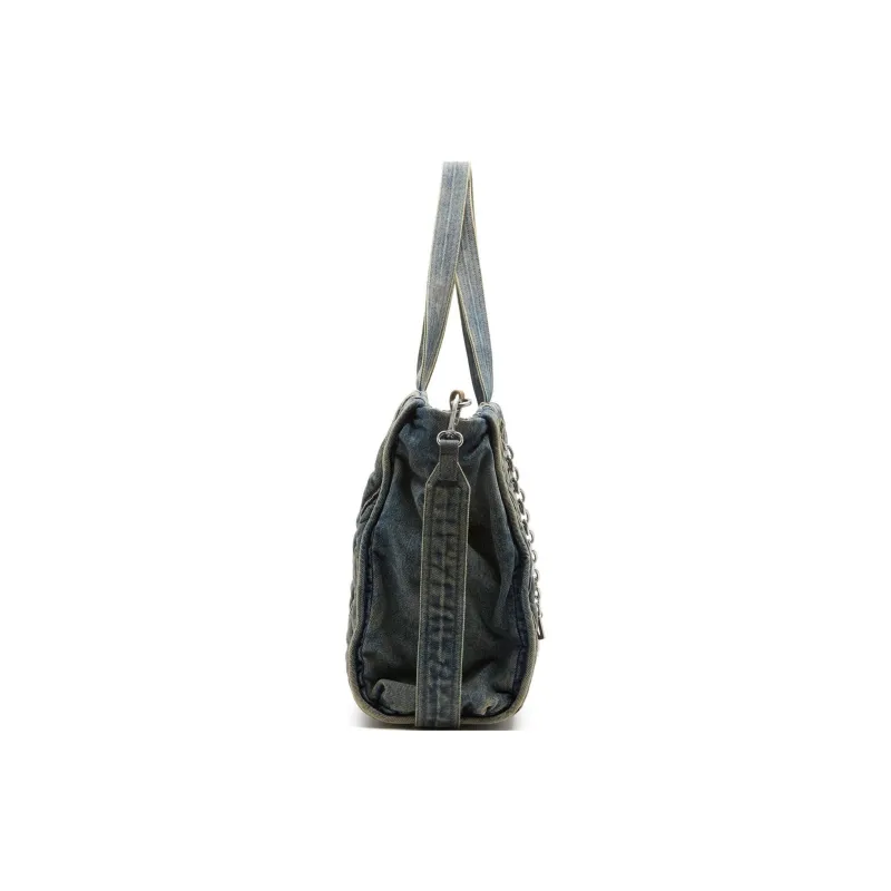 DIESEL Denim Tote Bag, Shopping Bag, Shoulder Bag, Crossbody Bag, Handbag Women's Blue-1
