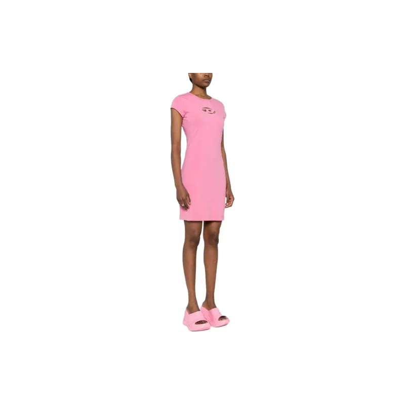 DIESEL D Angiel Cut Out Logo Dress 'Rose'-3