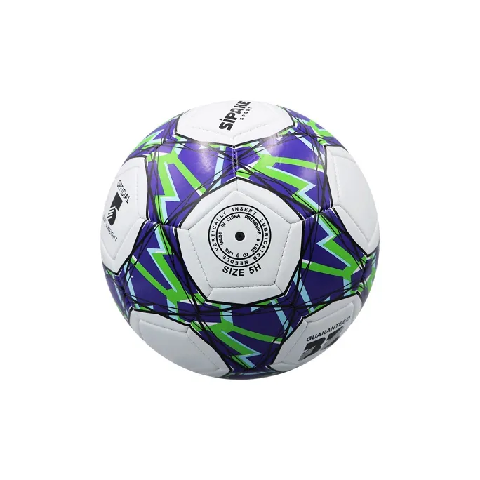 SIPAKESPORT Size 4 5 Size Soccer PVC Machine Stitched Soccer Ball Unisex Five Pointed Star Blue White-1