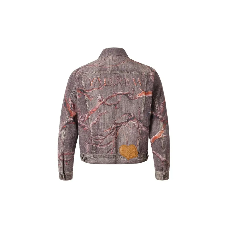 YADcrew Denim Jacket Unisex Dark Purple-1