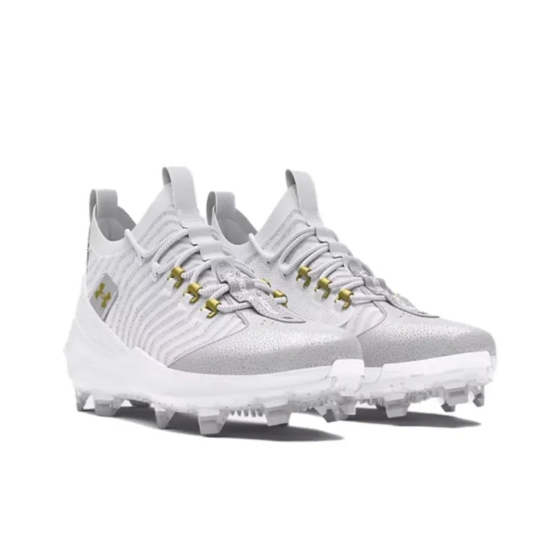 Under Armour Anti Slip Wear Resistant Mid Top Training Shoes Men's White-2