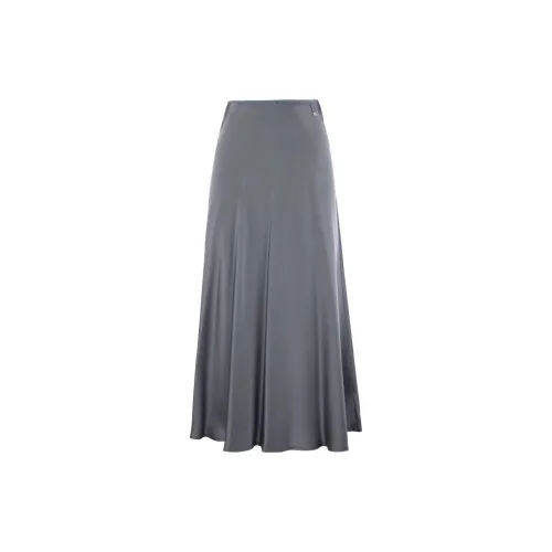 HERNO Resort High Waist Satin Midi Skirt
