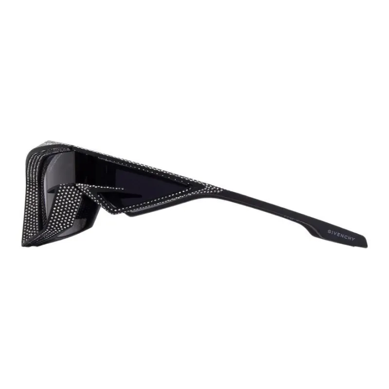 GIVENCHY Acetate Irregular Shape Sunglasses Unisex Black-4