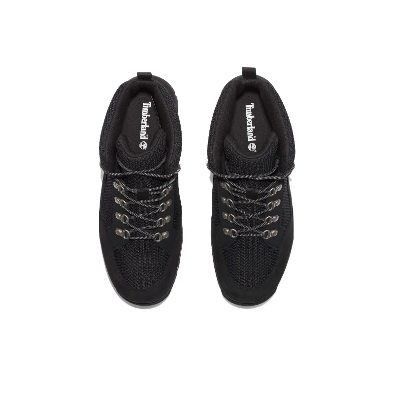 Timberland Euro Hiker Anti Slip Wear Resistant Mid Top Trekking Shoes Women's Black-3