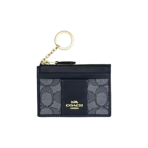 COACH Mini Id Skinny Card Holders Midnight Navy