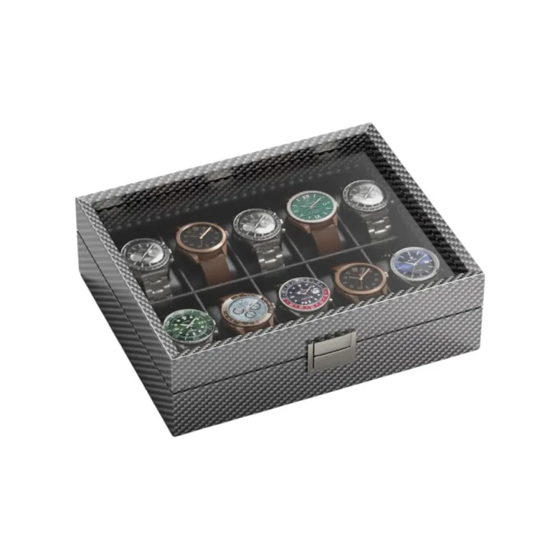 Brilliant Carbon Fiber Series Watch Case Unisex-3