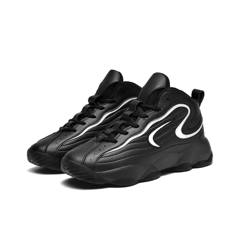VAEL Low Top Casual Shoes Men's Black White-2