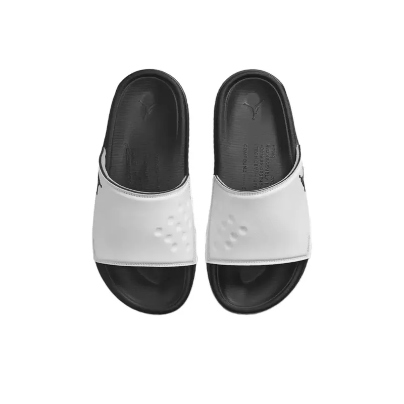 Jordan Play Slide Slip Resistant Abrasion Resistant Slide Slippers Men's Black White-2