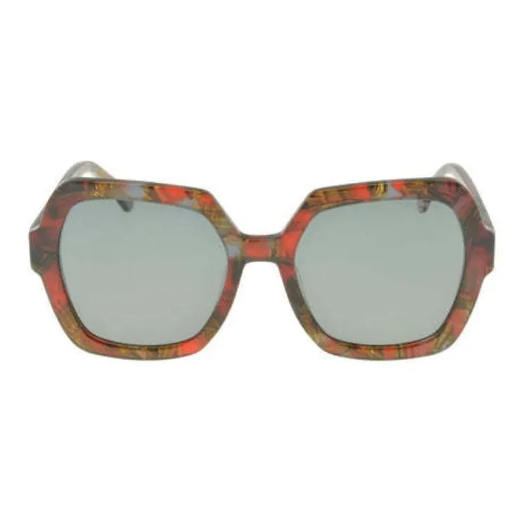 INES DE LA FRESSANGE Acetate Oval Sunglasses Women's Tortoiseshell-1