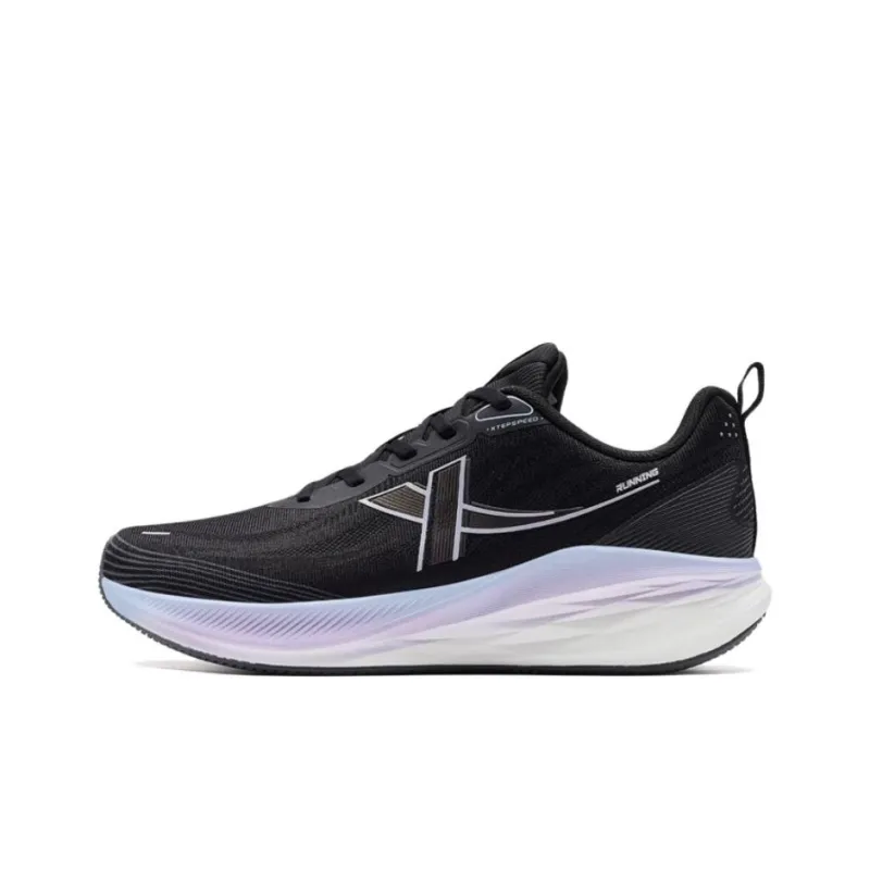 XTEP Speed 5.0LITE Anti Slip Wear Resistant Low Top Long Distance Running Running Shoes Women's Black White-0
