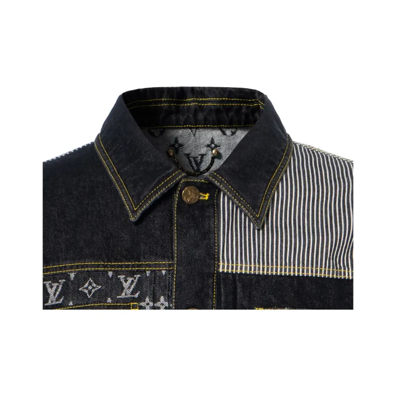 LOUIS VUITTON X Nigo Monogram Crazy Denim Workwear Jacket-10