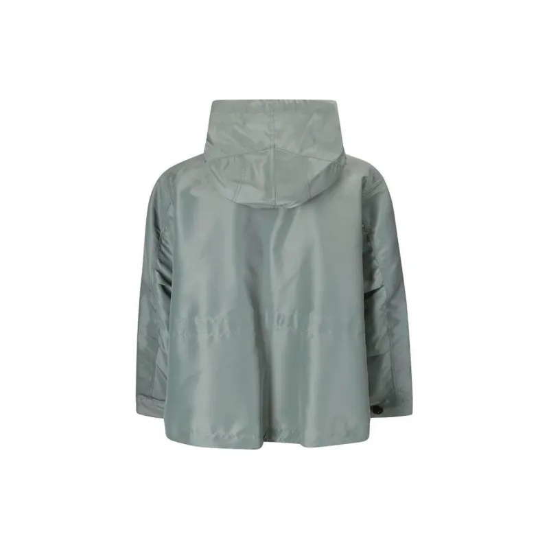 Sacai Panelled Zip Up Hooded Jacket-1