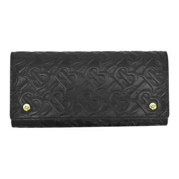 Burberry Leather Wallet Mini Women's Black