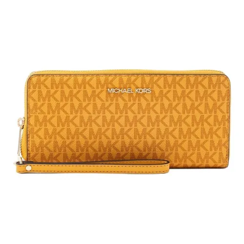 MICHAEL KORS Jet Set Travel Coated Canvas Wallet Large Size Women's Yellow