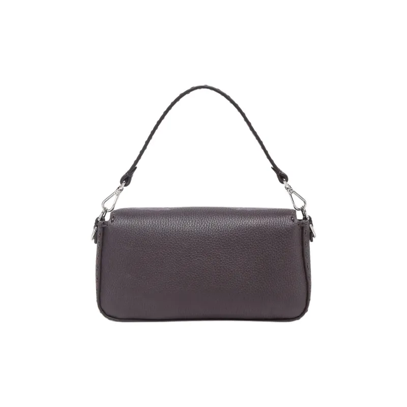 FENDI Baguette Calfskin Shoulder Bag, Crossbody Bag, Handbag Medium Size Women's Dark Purple-2