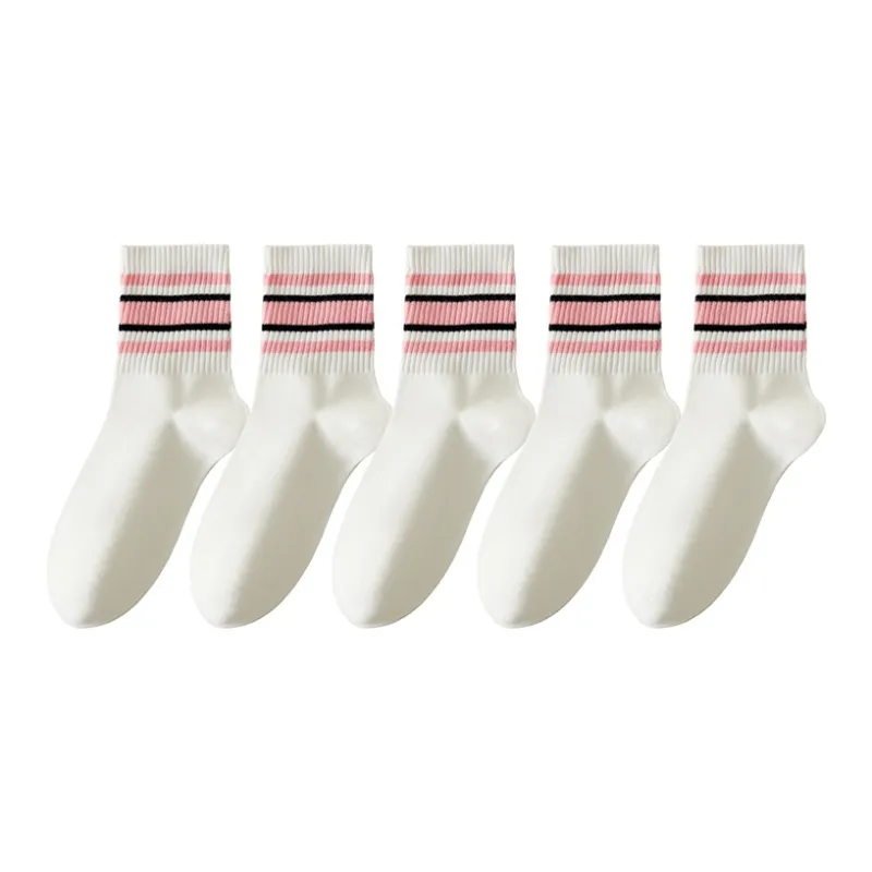 MIIOW Mid Calf Socks Women's 5 Pack-0