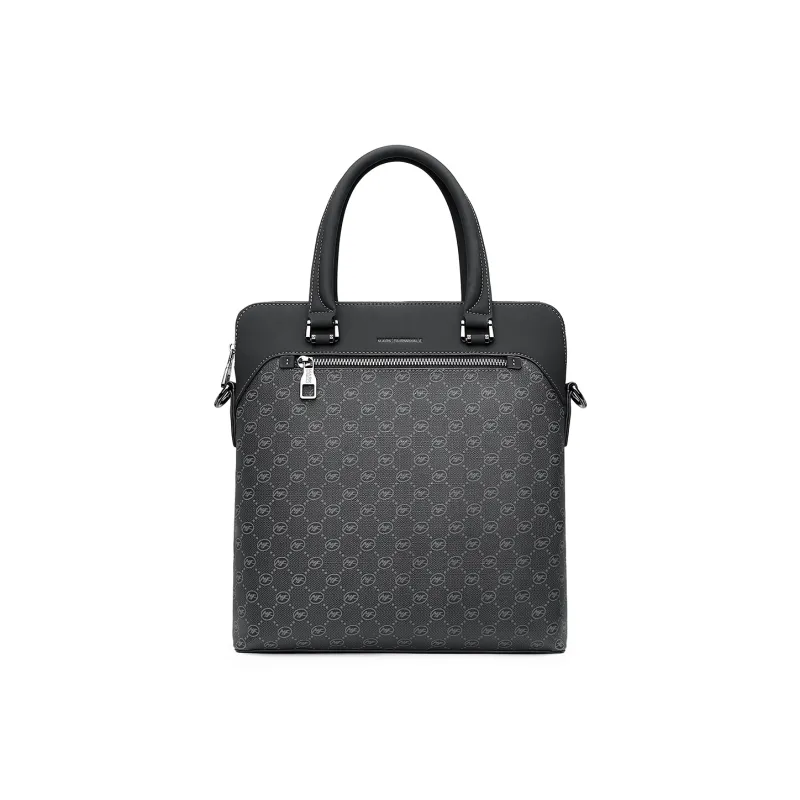 FAIRWHALE Pvc Briefcases Handbags Men's Black-0