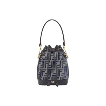 FENDI Cotton Bucket Bag, Shoulder Bag, Crossbody Bag, Handbag Mini Women's Blue