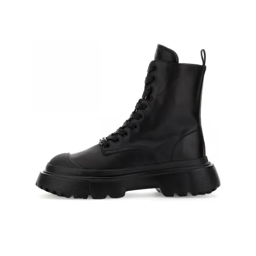 HOGAN Anfibio Leather Lace-up Boots