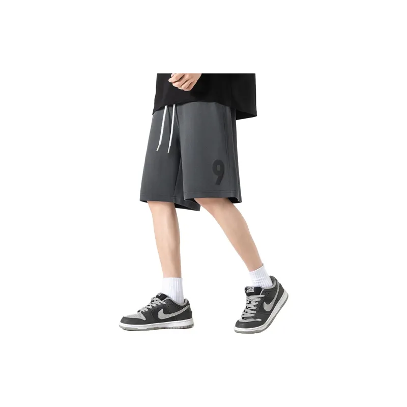 WOOD SOON Trendy Brand Sports Stretch Knee Length Pants Japanese Style Straight Fit Pants Unisex-20
