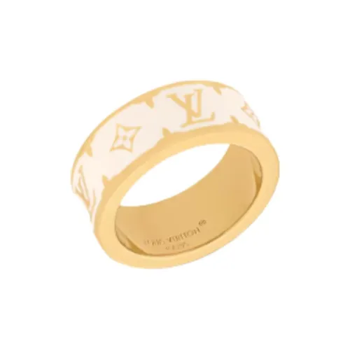 LOUIS VUITTON Enamel Rings Women's White
