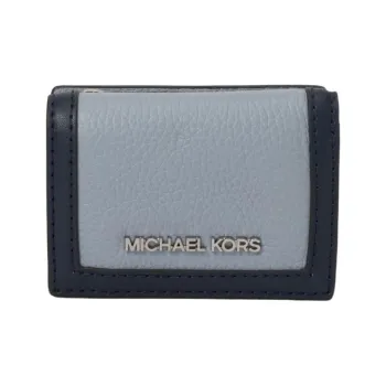 MICHAEL KORS Jet Set Travel Cow Leather Wallet Mini Women's Light Blue Multicolor