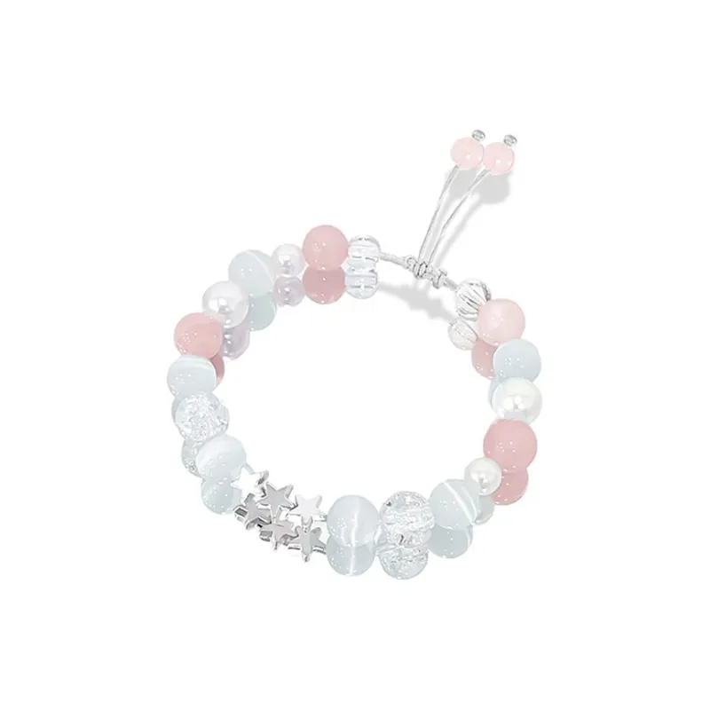 JOYDINNY Colored Glaze Jade Bracelets Unisex-4