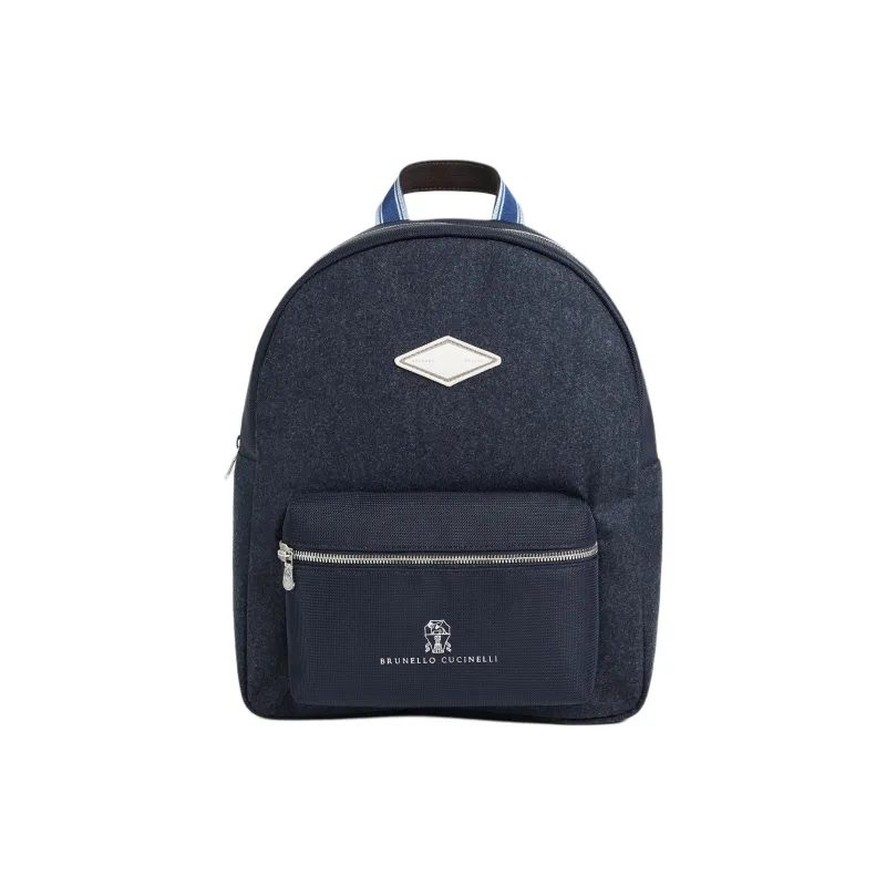 Brunello Cucinelli Wool Backpack Kids' Blue-0