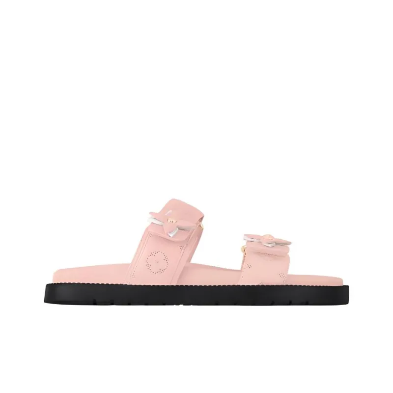 LOUIS VUITTON Sunset Slide Slippers Women's Pink-1